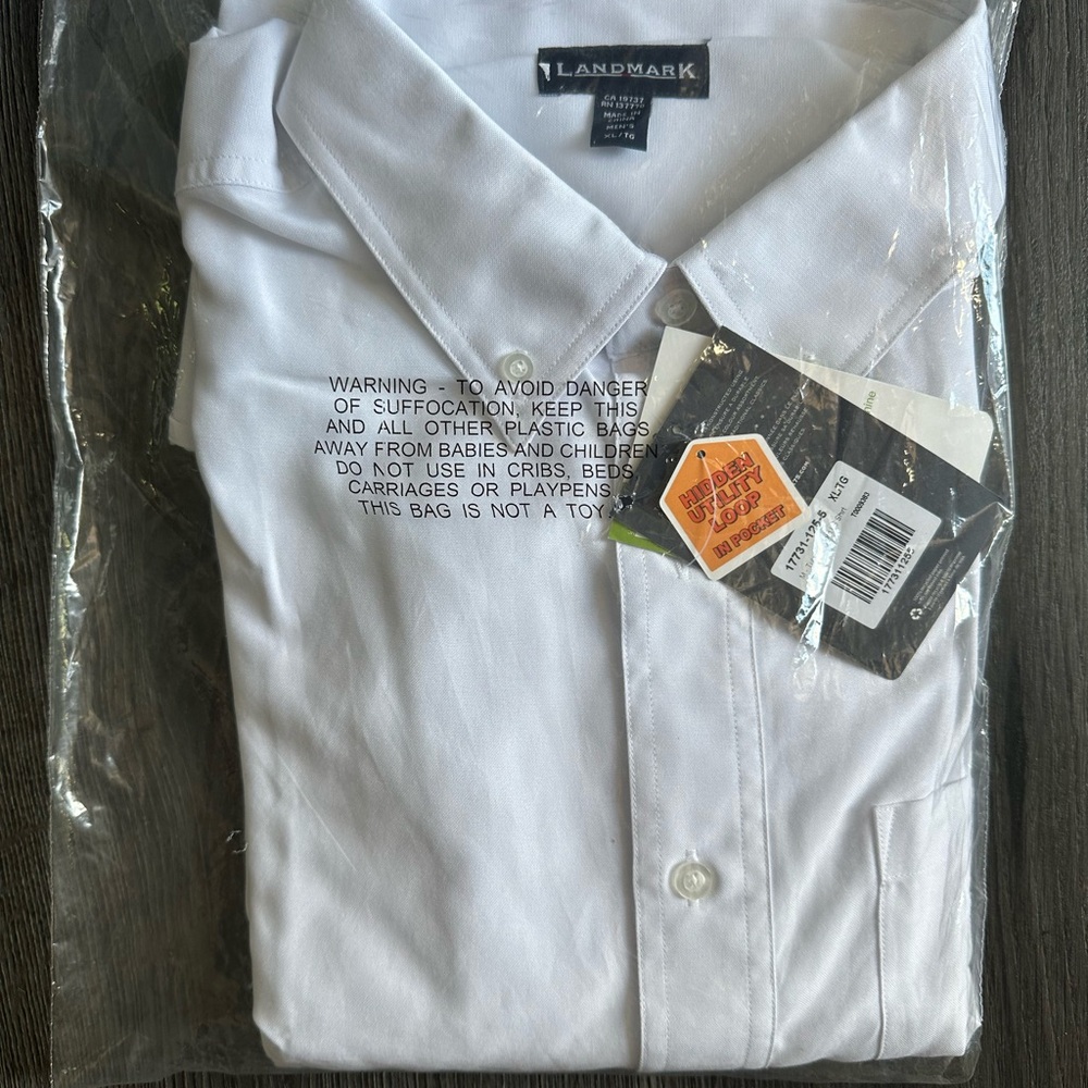 Landmark White Men's Shirt size XL - new and never used